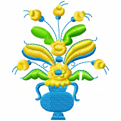 Flowers And Tree Embroidery Design 10